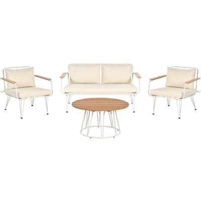 MONTESILVANO - Loungeset voor 4 - Lichtbeige - Staal