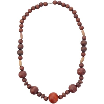 Behave – ketting met houten kralen en kegels – artisan stijl