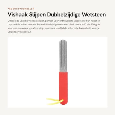 Dailygoods- Vishaak Slijpen Dubbelzijdige Wetsteen - Slijpsteen Diamant - Vishaak Slijper - 400/800 Grit - 102 mm Lengte - Premium Kwaliteit