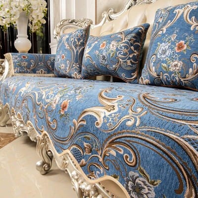 Chenille Jacquard Stof Bankhoes Europese Luxe Woonkamer Decoreren Bankkussen Vier Seizoenen Universeel Antislip Hoes 1pc armrest 58x65cm
