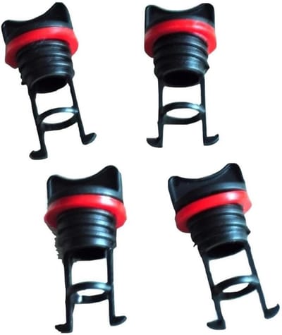 Afvoerplug Boten - Watersport Accessoires - Waterdicht Maken - Roestvrij Staal Schroeven - 25 mm Gat - Zwart