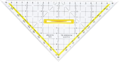 Aristo tekendriehoek - 22,5cm - met afneembare greep - AR-1650/3