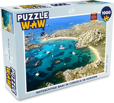Puzzel Rotsachtige baai in Corsica in Europa - Legpuzzel - Puzzel 1000 stukjes volwassenen