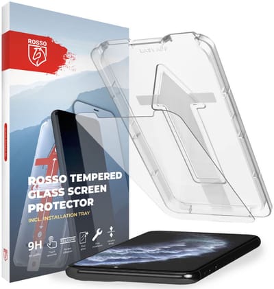 Rosso Screen Protector Geschikt voor Apple iPhone 11 Pro Max | Gehard Glas | Case Friendly | Met Installatietray | Eenvoudige montage