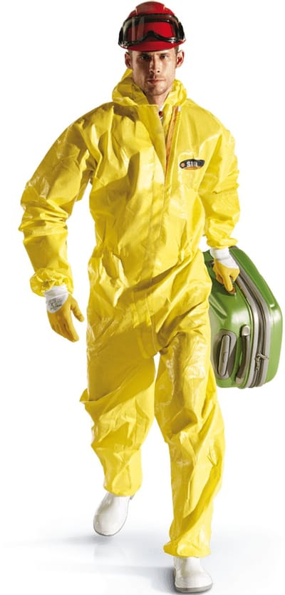 SIR SAFETY CHEMICAL BIO Wegwerp Overall HEREN Overall Werkkleding Geel - Antistatisch - Getapete Naden