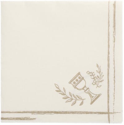 50 Servetten ROYAL Collection 1/4 vouw 40 cm x 40 cm Communion / Confirmation