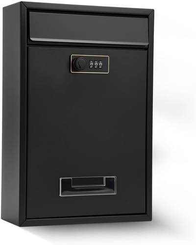 Brievenbus met slot - Sleutelkast buiten - Veilig post bewaren - Cijferslot beveiliging - 21.5 x 32 x 8.5 cm