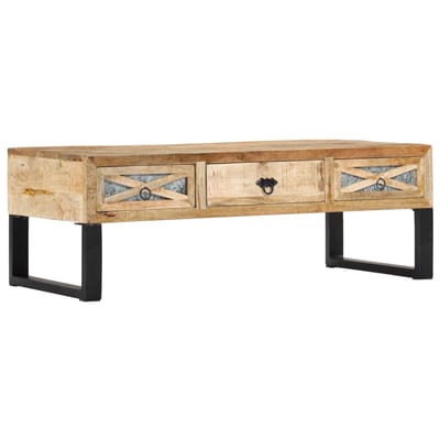 vidaXL - Salontafel - 110x50x38 - cm - massief - mangohout