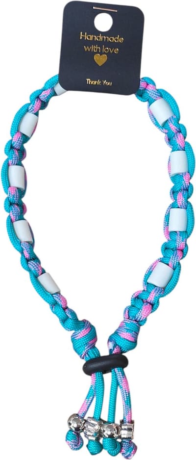 Anti-vlooien en tekenband lichtgroen/roze nekomtrek 40 cm