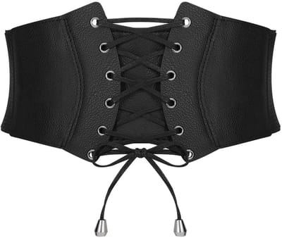 Dailygoods- Waspie Dames - Elastische Gordel - Vintage Taillengordel - PU Lederen Design - Klassiek Ontwerp - Comfortabele Pasvorm - Corset