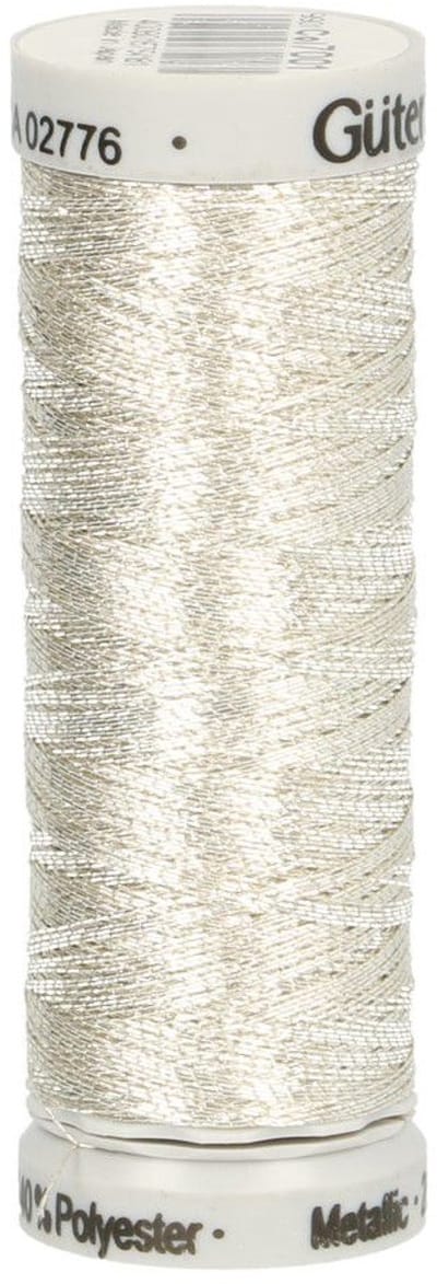 Gütermann Sulky Metallic borduurgaren, 200m, Kleur 7001 zilver