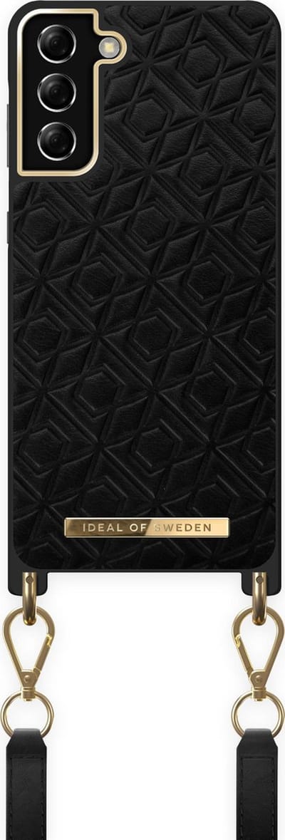 ideal of sweden phone necklace case geschikt voor samsung galaxy s21 plus embossed black