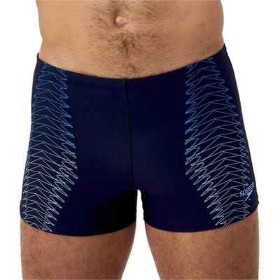 Speedo Duo Logo Print Aquashort Heren Sportzwembroek - Marine/Blauw