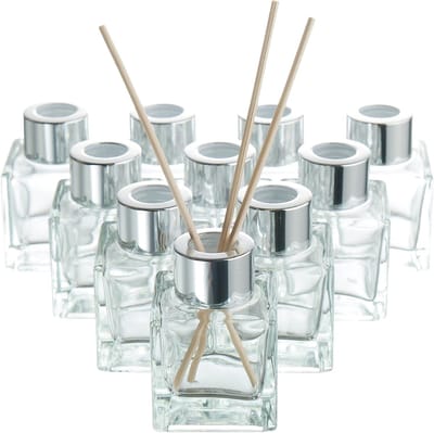 Matana – 10 Diffuser Flessen, 50ml – Met 40 Geurstokjes – Luchtverfrisser voor Thuis & Kantoor