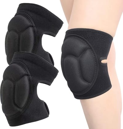 Kniebeschermers voor werk tuin - spons antislip - zwart 1 - multifunctioneel gebruik