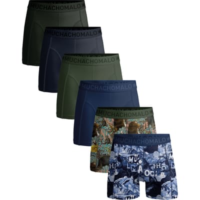 Muchachomalo – Boxershorts Heren – 95% Katoen – 6 Pack – Normale Lengte – Onderbroeken Heren – Ondergoed