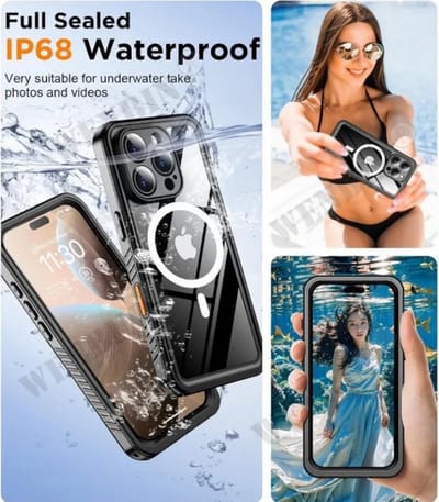 IP68 Waterdichte Hoes Geschikt voor iPhone 16 Pro - Aluminium Onderwater Case voor Duiken, Zwemmen en Outdoor Sporten