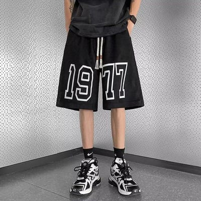Zomer Heren Trekkoord Shorts Casual Veelzijdig Losse Trend Eenvoudige Stijl Vijfpunts Broek Heren XL white