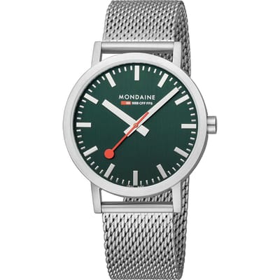Mondaine M660.30360.60SBJ - Horloge - Mesh - Groen - 40mm