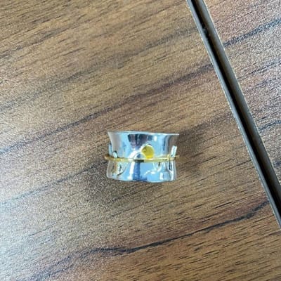 Retro Europese en Amerikaanse Stijl Antieke Kleurscheiding Vallei Gouden Ring Maansteen Ring 6 gray