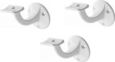 Leuninghouder wit - Opschroef - Hol zadel  Hermeta - 3500-79 - 3 stuks