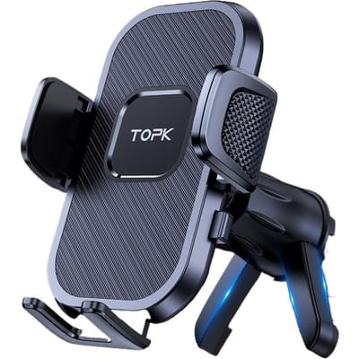 TOPK Autotelefoonhouder Zwaartekrachtstandaard voor IMobile Telefoon Xiaomi Samsung Auto Mobiele Ondersteuning voor Dashboard Voorruit Luchtuitlaat Telefoonhouder