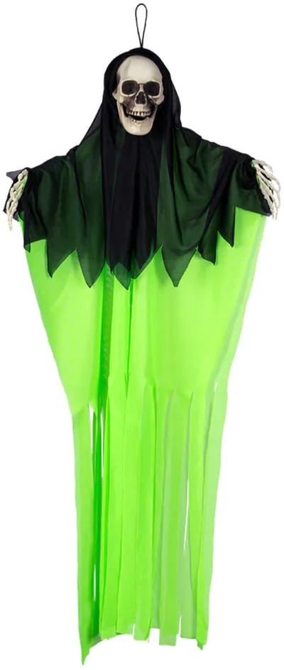 Boland Horror spook neon - groen - L90 cm - skelet - halloween - uv blacklight - decoratie - hangend