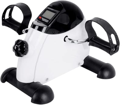 Mini Hometrainer - Fiets Hometrainer - Revalidatie Oefeningen - LCD Scherm - 42 cm - Grijs