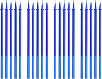 20-Pack Erasable Pens Refills, Blue and Black, 0.5mm Fine Tip Rub Out Pens for School & Office, Premium Stationery for - ShopVlot