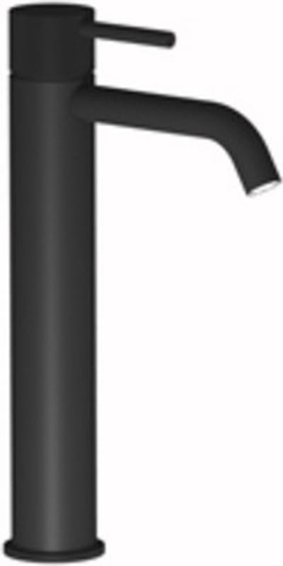 Plieger Roma wastafelkraan verhoogd met waste 27.2cm mat zwart