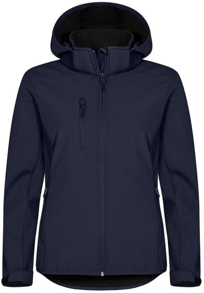 Clique Softshell jas met Capuchon Basic Dames - Dark Navy - Maat XXL/44