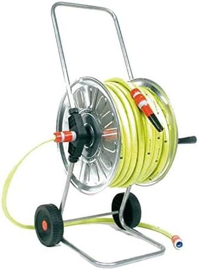 Slanghaspel - Slangenwagen - Tuin besproeien - Gemonteerd met slang - 50 meter - Beige