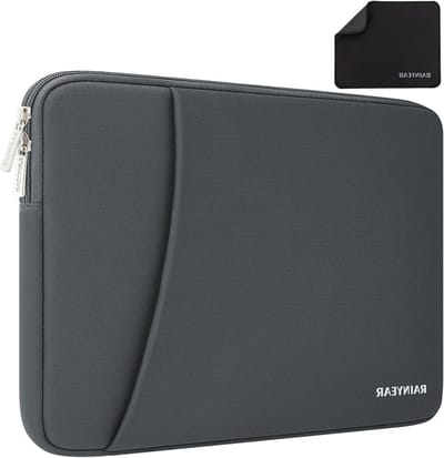 Laptop Sleeve 13 13.3 14 inch voor MacBook Pro en Chromebook - Beschermende en Draagbare Computer Tas in Grijs, Geschikt voor Ultrabooks en Notebooks