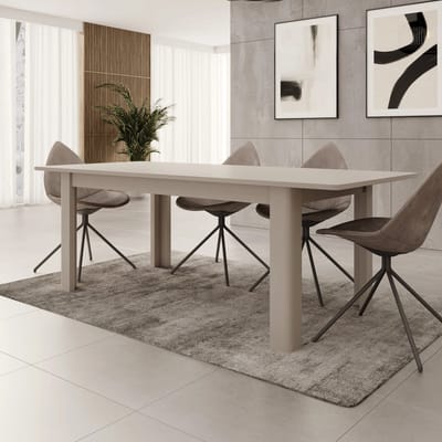 Meubella - Bijou - Eetkamertafel - Beige - 160x90x73 cm