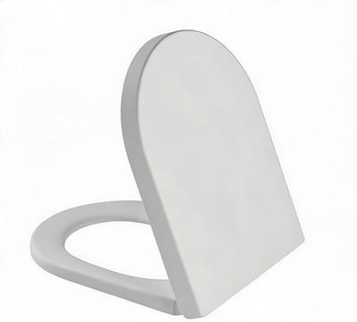 Toiletbril met softclose, D-vormige wc-bril, geschikt voor maximaal 250 kg, afneembaar, stil en comfortabel, eenvoudig schoon te maken