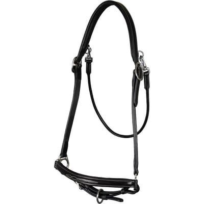 Dy'on Halster Working Collection Grooming Leer Zwart - paard