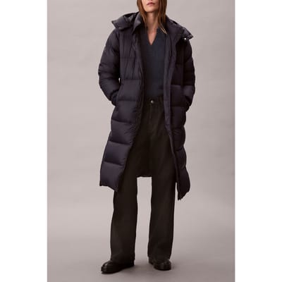 Calvin Klein Essential Midweight Hooded Puffer Inkwell Size: S | Winter Jackets Outlet | Dames |