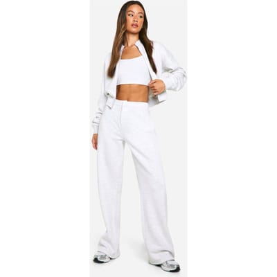 boohoo Dames Lang 3-delig bomber trainingspak | Ash Grey | Maat: 14