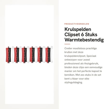 Dailygoods- Krulspelden 6 Stuks - Warmte/Koude Permanente Golf - Antiskid/Haarroller - Styling Gereedschap - Elastisch Band - Perfecte Styling - Haarrollers