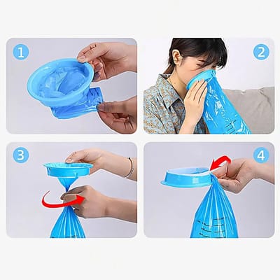 Reis Comfort - Misselijkheidszak - Draagbaar - Capaciteit 1000 Ml - Misselijkheidszak Reis - Voor Reizigers - Model ET1000