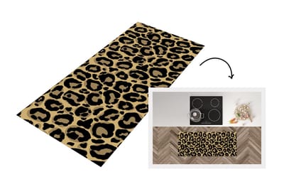 Keukenloper - Loper keuken - Panterprint - Patronen - Luipaard - Patronen - 120x50 cm - Keukenloper vinyl