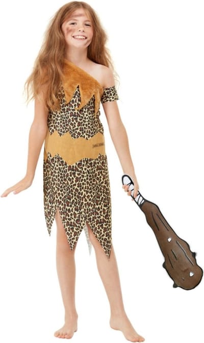 Smiffys - Horrible Histories Cave Kinder Kostuum - Kids tm 6 jaar - Bruin