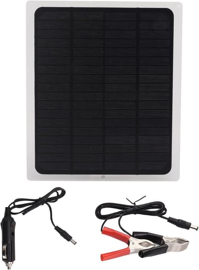 Draagbaar Zonnepaneel - Solar Lader - Voertuig Opladen - Waterproof Monokristallijn - 10 Watt - Zwart
