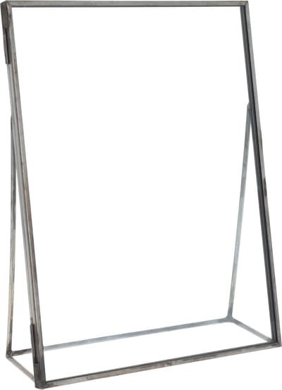 QUVIO Fotolijst - Staand - Fotolijstje - Fotoframe - Fotokader - Metaal - Glas - Antraciet - 15,5 x 20 cm