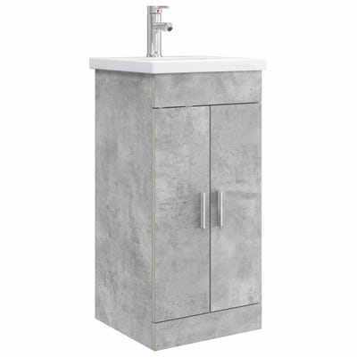 vidaXL - Badkamer - Vanity - met - Wastafel - Betongrijs - 42 - x - 40 - x - 84,5 - cm