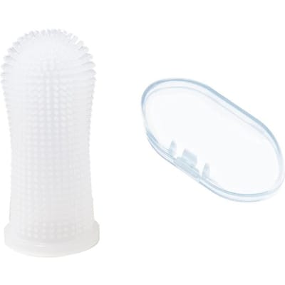 Brosse à dents Super douce pour animaux de compagnie, nettoyage des dents, soins de la mauvaise haleine, outil de brosse à dents en Silicone non toxique, fournitures de nettoyage pour chiens et chats blanc