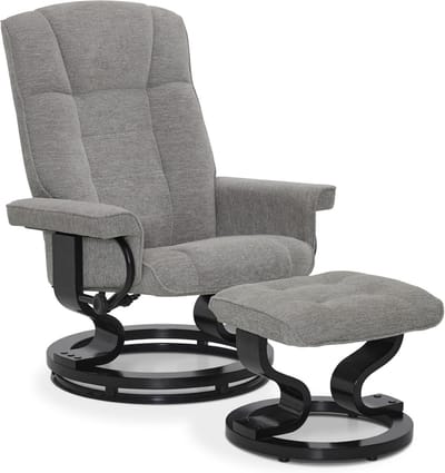 Luxe Relaxfauteuil met Voetenbank en 360° Draaifunctie - Tot 120 kg
