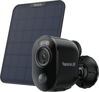 Reolink Argus 3 Ultra - 4K Draadloze Batterij-buitencamera - Kleuren Nachtzicht - 2.4/5GHz WiFi - Met Zonnepaneel 2 - Zwart