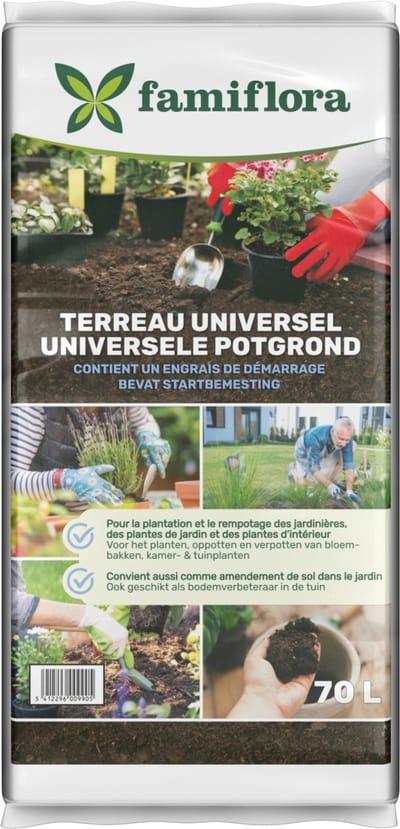 Famiflora potgrond universeel - 70l - Inhoud: 70L - Met startbemesting - Geschikt voor tuinplanten & kamerplanten