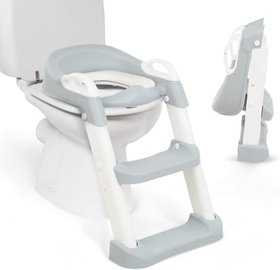 Toiletverkleiner voor Kinderen met Ladder - Verstelbaar en Opvouwbaar, Anatomisch Design en Antislip Handgrepen, Geschikt vanaf 18 maanden
